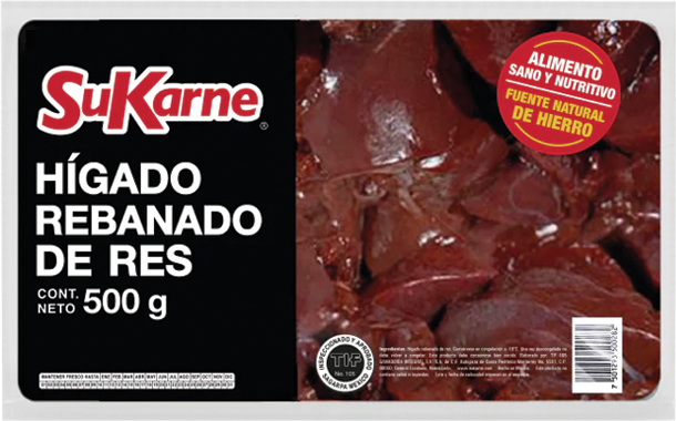 Sukarne Hígado Rebanado De Res Congelado 500g